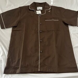 EPTM The Perfect Example Brown Short Sleeve Button-Up Shirt